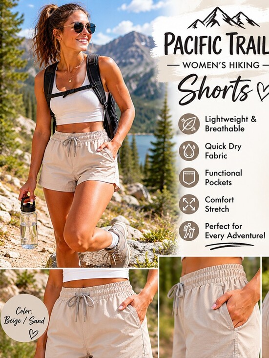 Pacific Trail Pants - Pacific Trail Women’s Beige Hiking Shorts Small Lightweight Gorpcore Outdoor